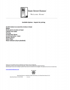 Available options